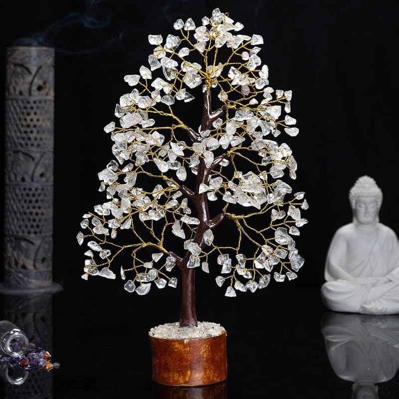 Chakra Healing Clear Quartz Tree of Life - Spiritual Gift