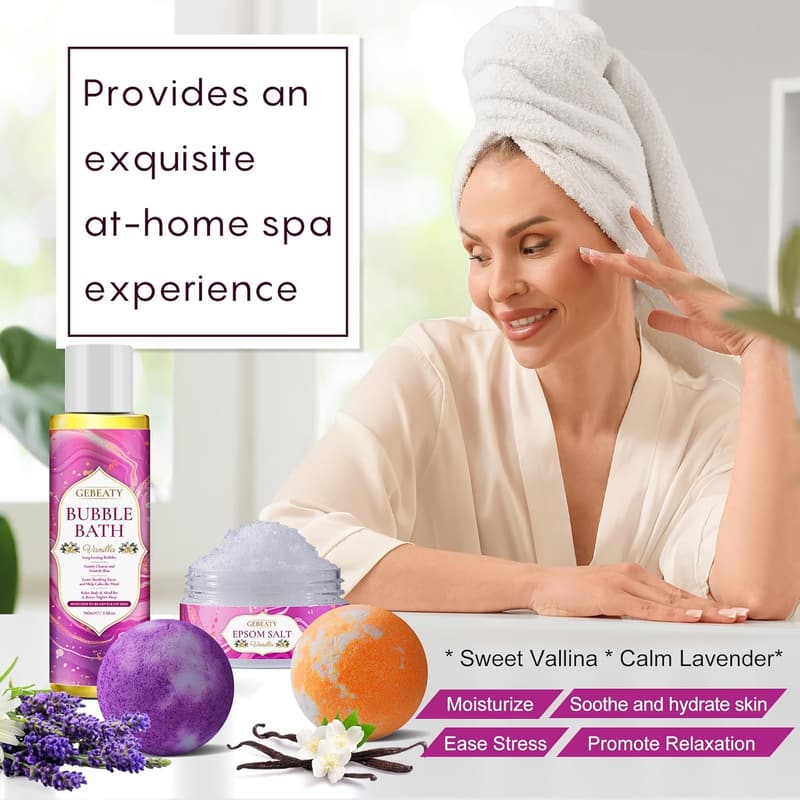 Relaxation Spa Gift Set for Women - Vanilla Bath Care Package
