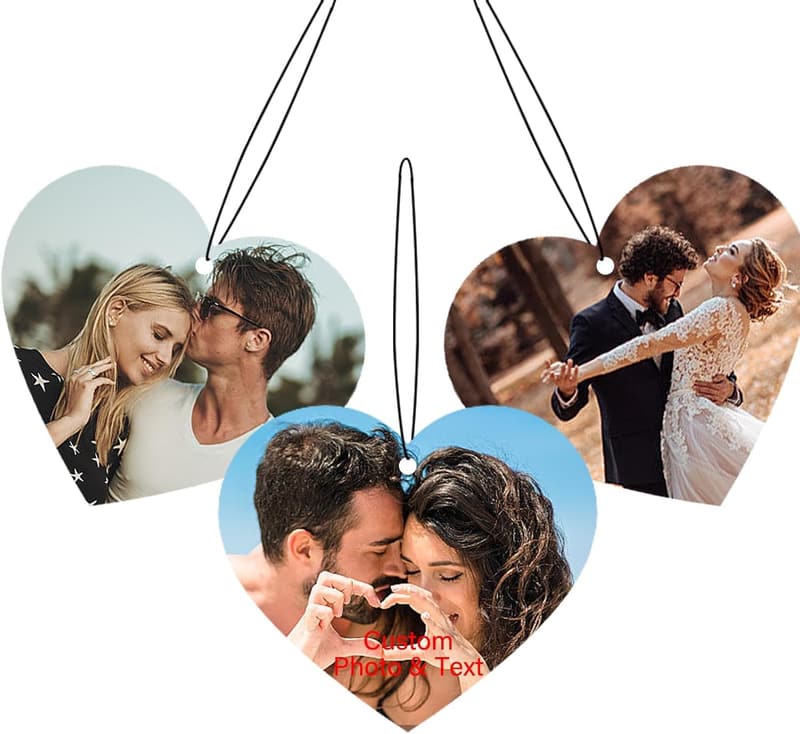 Personalized Double-Sided Photo Air Freshener for Men