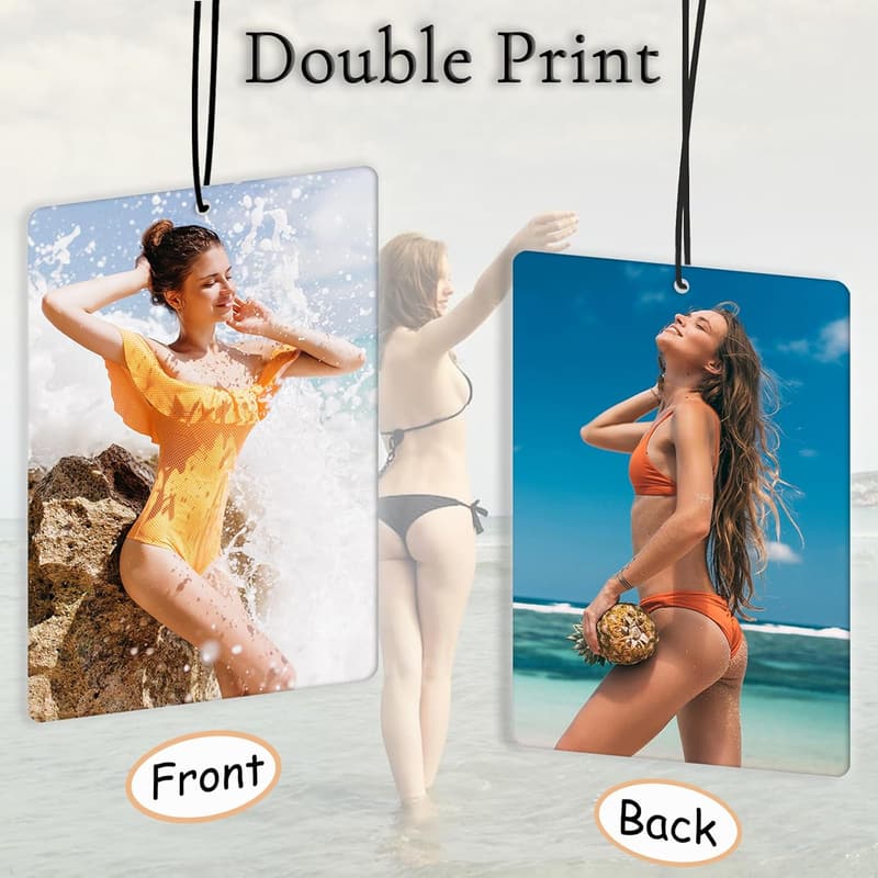 Personalized Car Air Freshener - Custom Photo & Scents