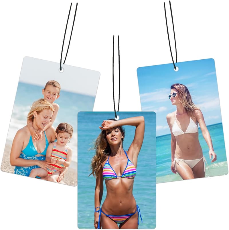 Personalized Double-Sided Photo Air Freshener - 19 Scents