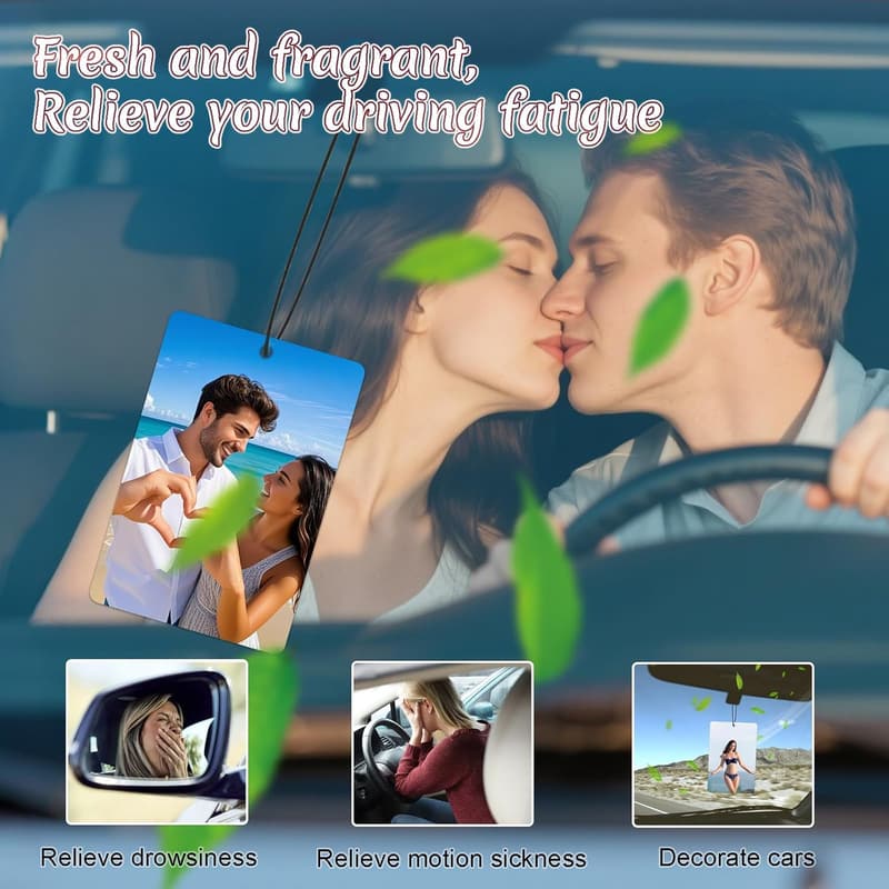 Personalized Double-Sided Photo Air Freshener - 19 Scents