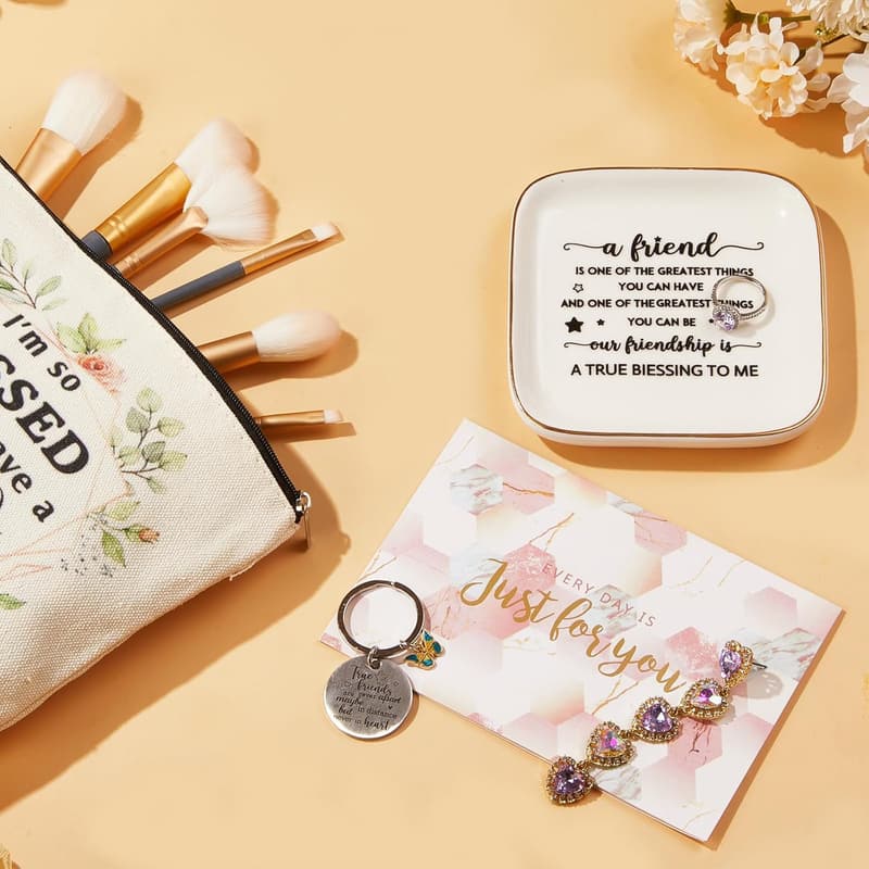 Friendship Jewelry Dish Set for Women - Perfect Birthday Gift