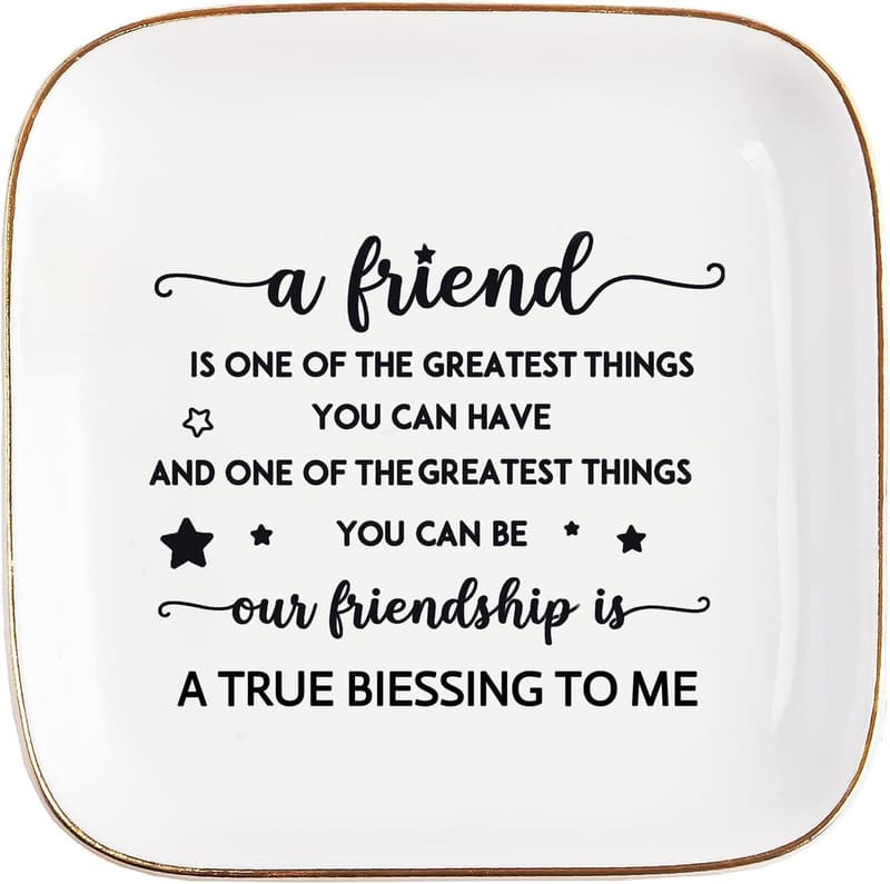 Friendship Jewelry Dish Set for Women - Perfect Birthday Gift