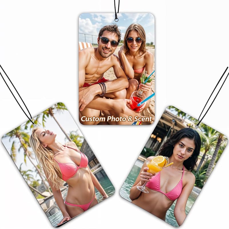 Personalized Double-Sided Photo Car Air Freshener
