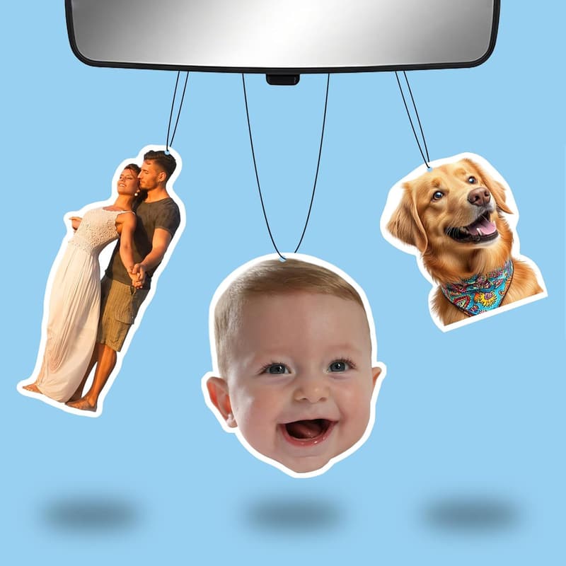 Personalized Double-Sided Car Air Freshener with Photo/Logo