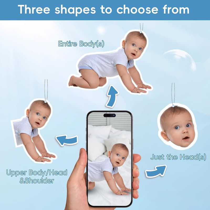 Personalized Double-Sided Car Air Freshener with Photo/Logo