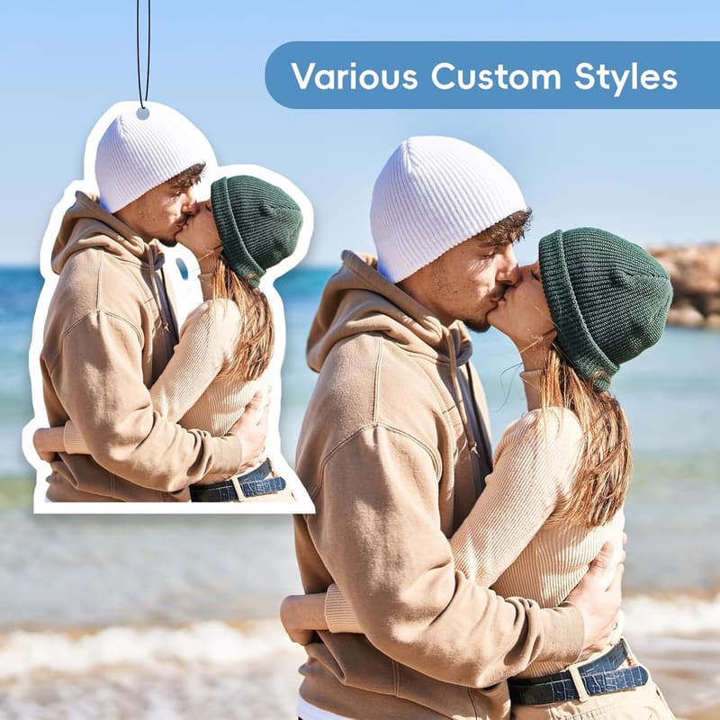 Personalized Double-Sided Car Air Freshener with Photo/Logo