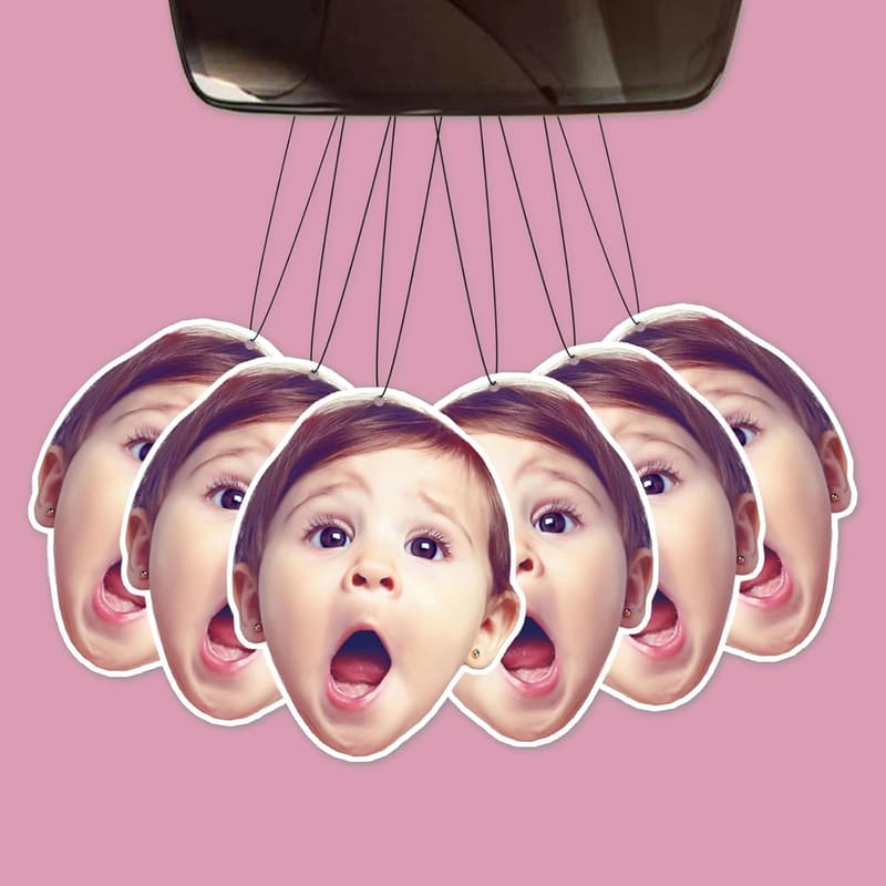 Personalized Double-Sided Car Air Fresheners - 6pcs Gift Set