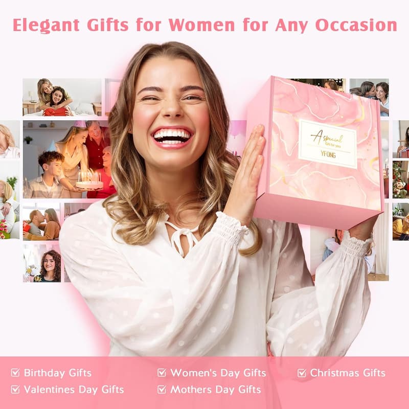 Spa Gift Set for Women - Pink Relaxation Basket for Her