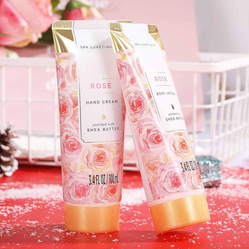 Spa Luxetique 10-Piece Rose Bath Gift Set for Women