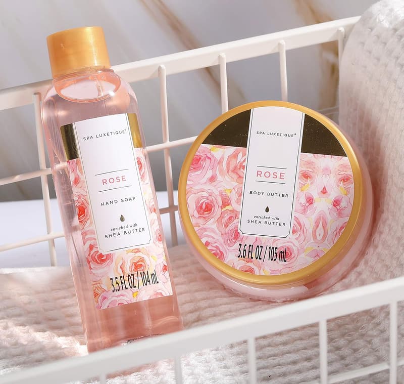 Spa Luxetique 10-Piece Rose Bath Gift Set for Women