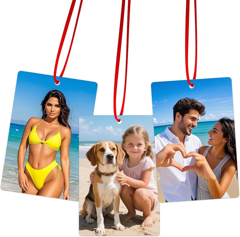 Personalized Double-Sided Air Freshener Set for Car