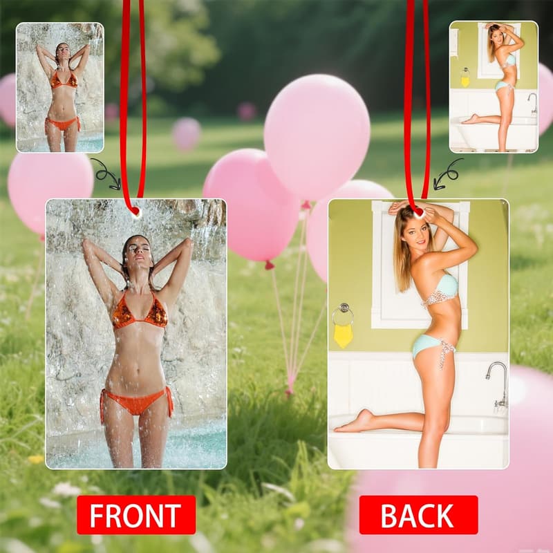Personalized Double-Sided Air Freshener Set for Car
