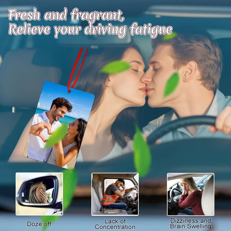 Personalized Double-Sided Air Freshener Set for Car