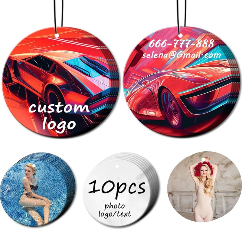 Custom Logo Car Air Fresheners - Bulk Personalized Gift for Car Owners