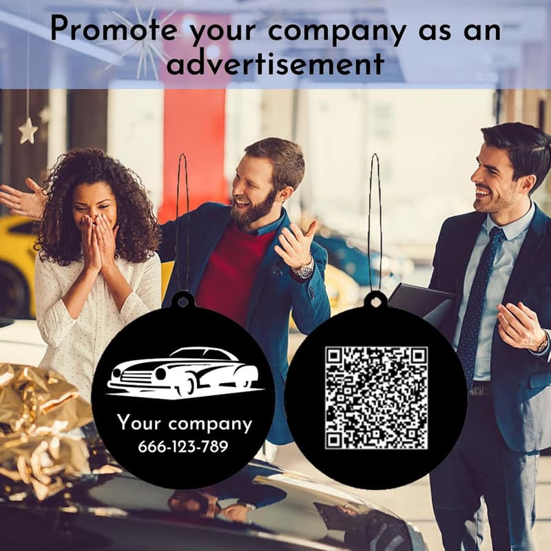 Custom Logo Car Air Fresheners - Double-Sided (10 Pcs)