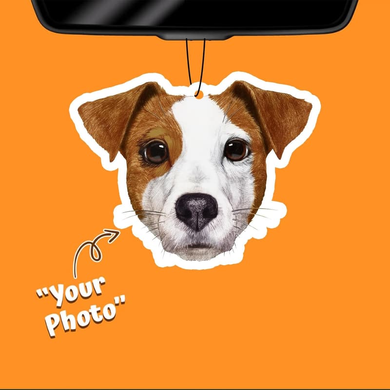 Personalized Dog Portrait Air Freshener - Double-Sided Print