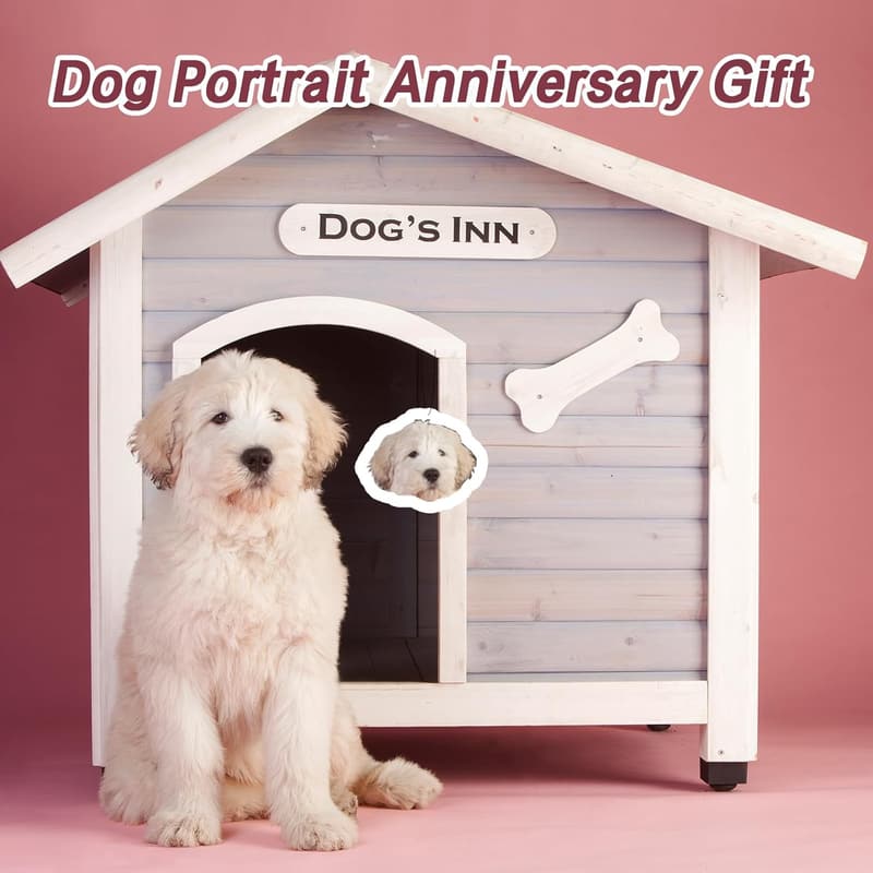 Personalized Dog Portrait Air Freshener - Double-Sided Print