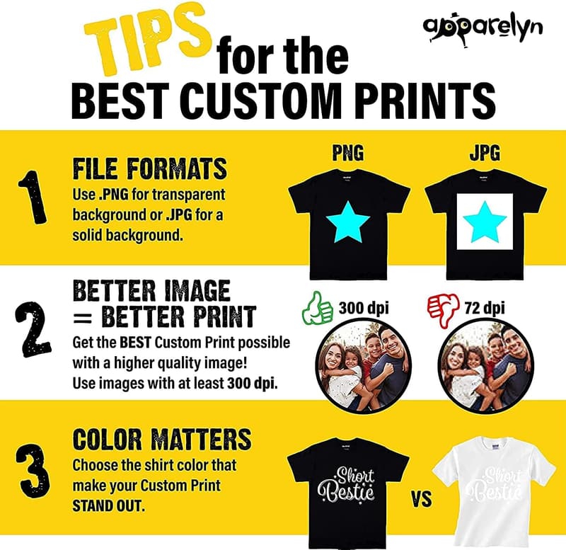 Personalized Family Matching T-Shirts, Custom Print Options