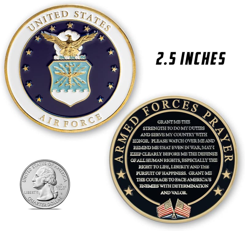 Air Force Prayer Coin - USAF Valor Challenge Coin