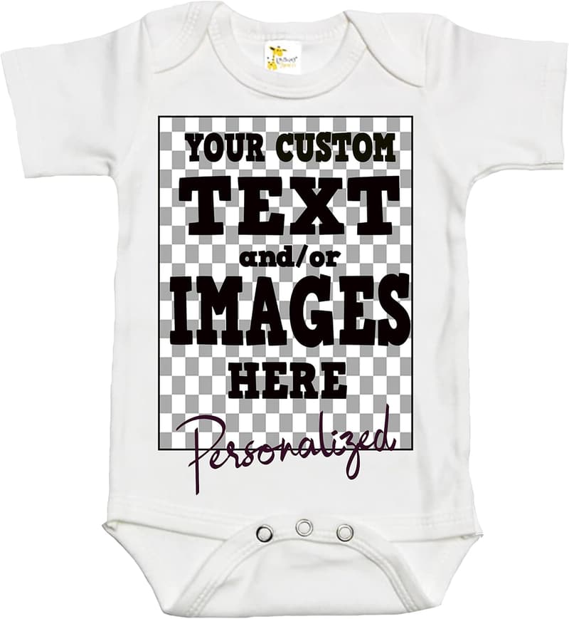 Personalized Custom Baby Bodysuit with Image/Text