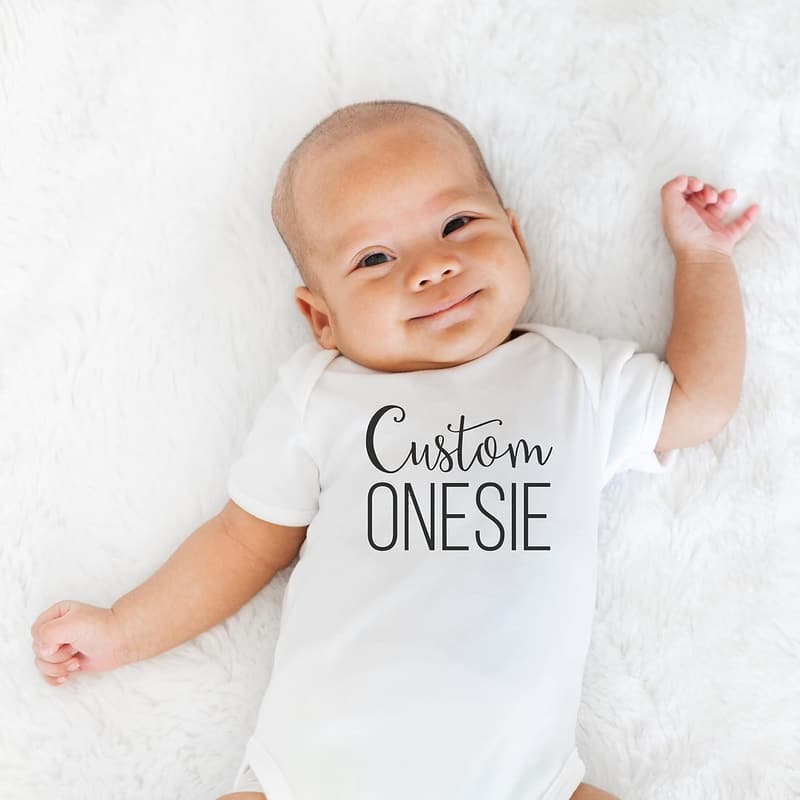 Personalized Baby Onesie Bodysuit for Newborns