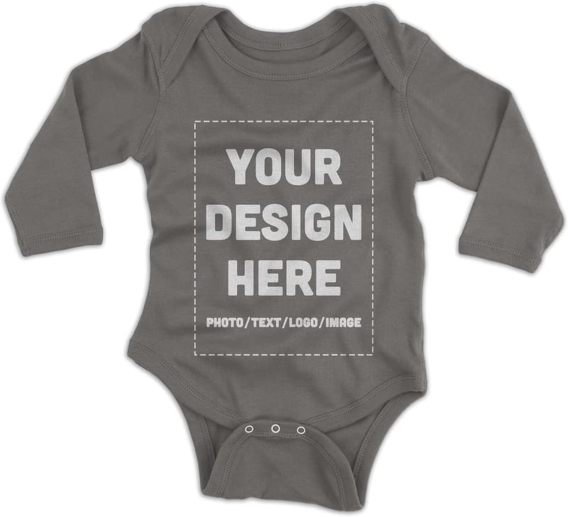 Personalized Long Sleeve Baby Bodysuit for Newborns