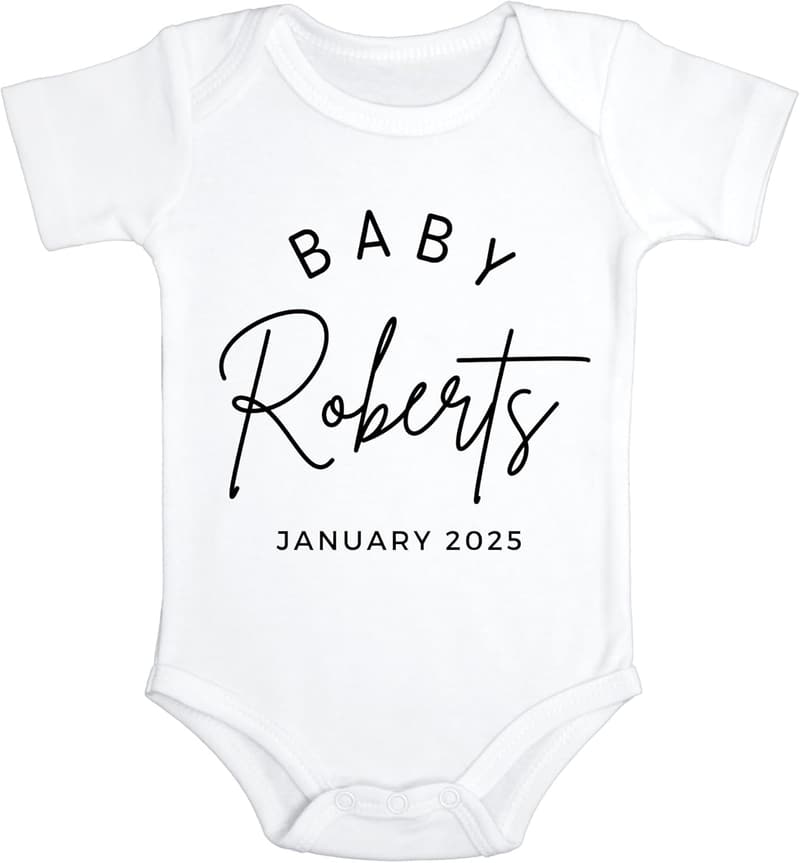 Custom Baby Announcement Bodysuit