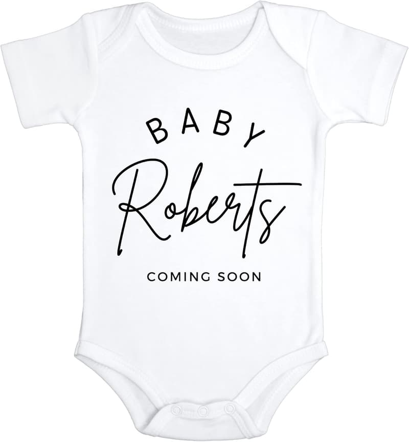 Custom Baby Announcement Bodysuit