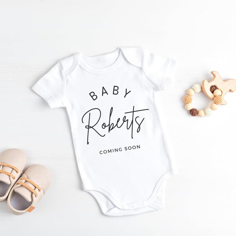Custom Baby Announcement Bodysuit