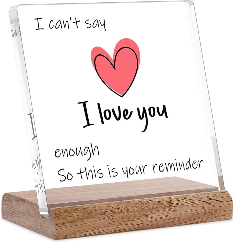 Valentine's Day Acrylic Keepsake Plaque for Couples