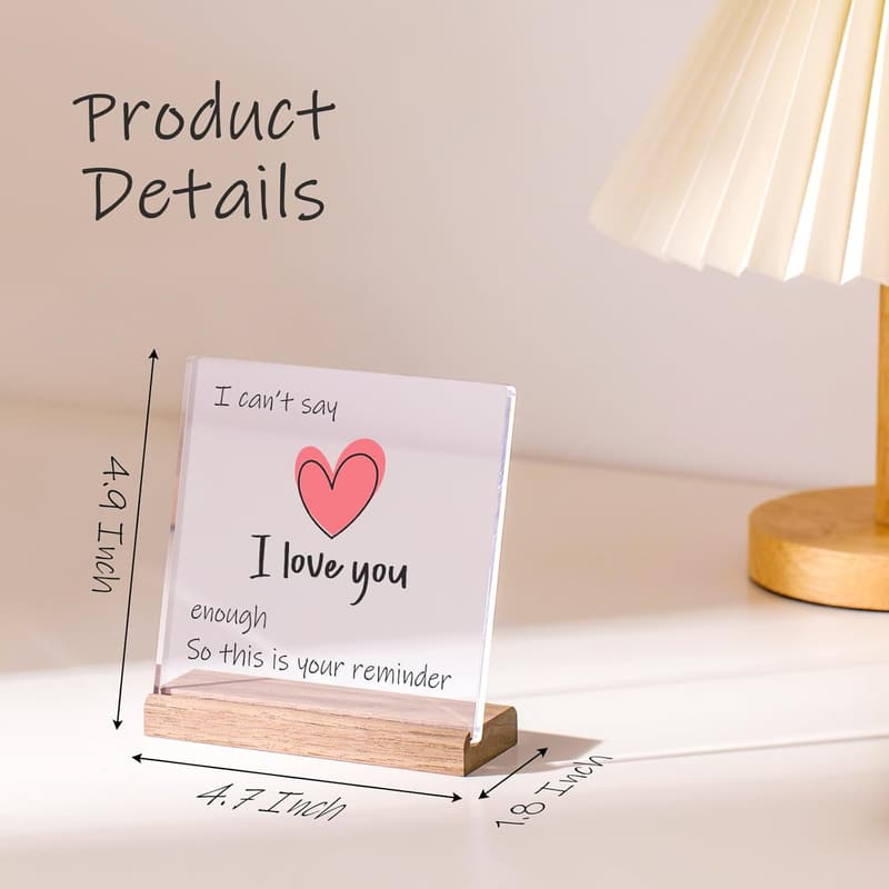 Valentine's Day Acrylic Keepsake Plaque for Couples
