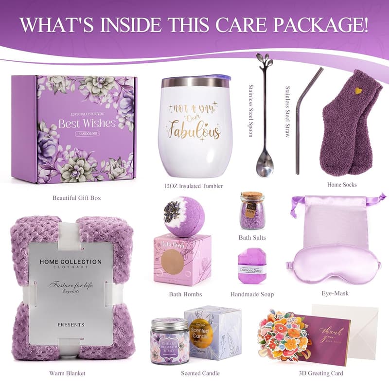 Get Well Soon Self-Care Bath Gift Set for Women