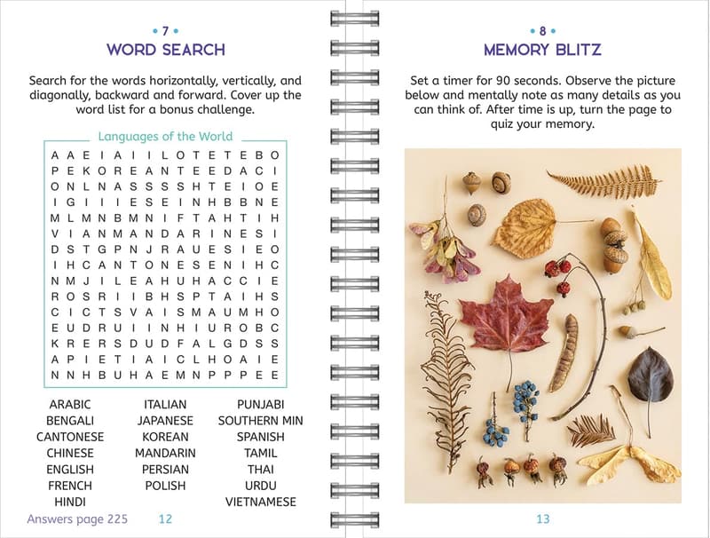 Memory Puzzles for Adults: 175+ Easy-Read Activities