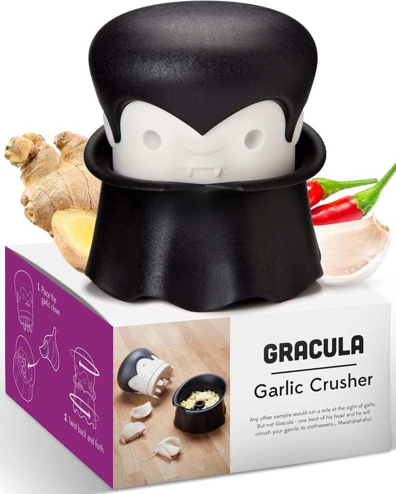 Goth Gift: OTOTO Gracula Garlic Crusher & Peeler