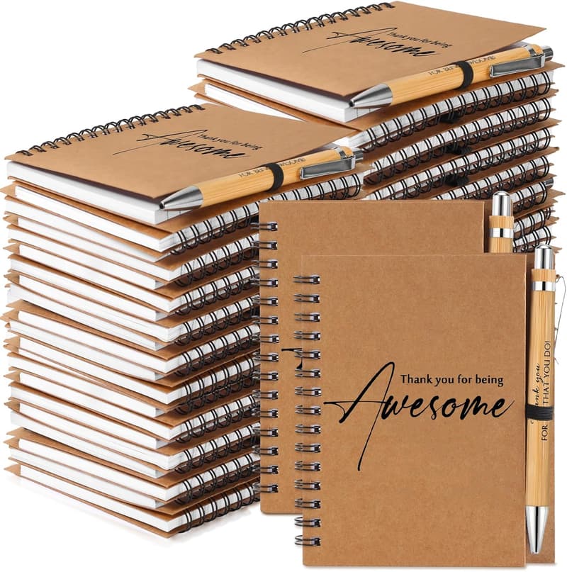 Employee Appreciation Spiral Notebook Set with Pen - 20 Sets