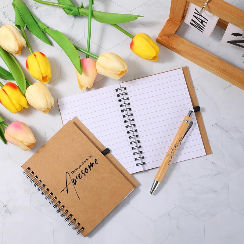 Employee Appreciation Spiral Notebook Set with Pen - 20 Sets