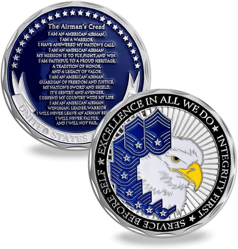 Airman's Creed Military Challenge Coin - Veteran Gift