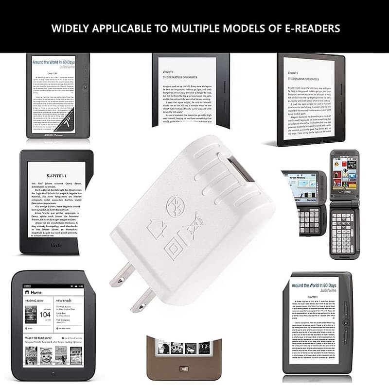 5V 1A USB Wall Charger - UL Certified, Pack of 5