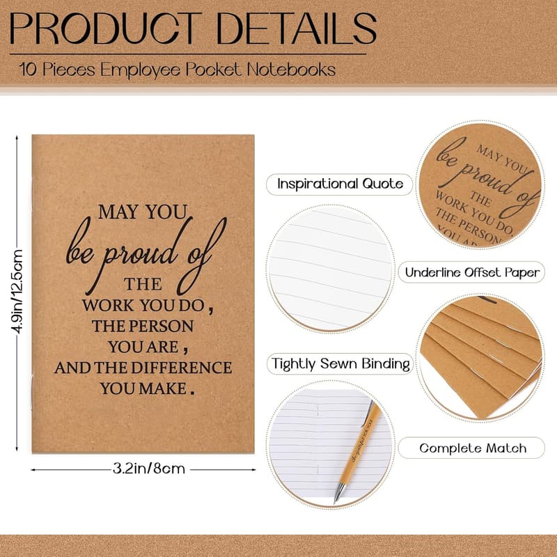 Graduation Thank You Gift Set: 30 Motivational Notebooks & Pens