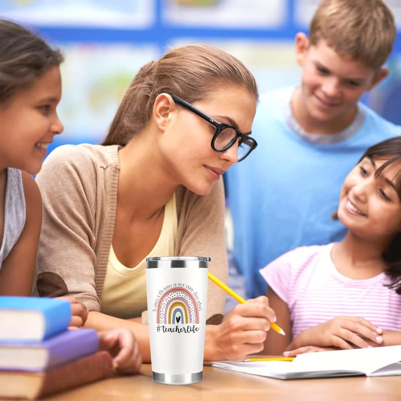 Teacher Appreciation Stainless Steel Tumbler - 20 Oz Gift for Women