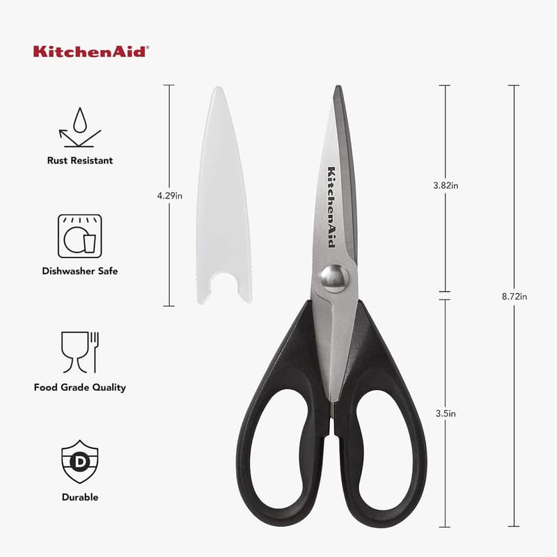 KitchenAid Stainless Steel Kitchen Shears with Soft Grip Handle