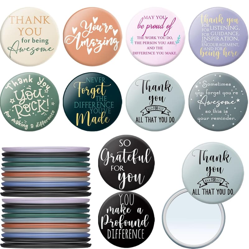 Employee Appreciation Inspirational Pocket Mirror - 50 Pcs