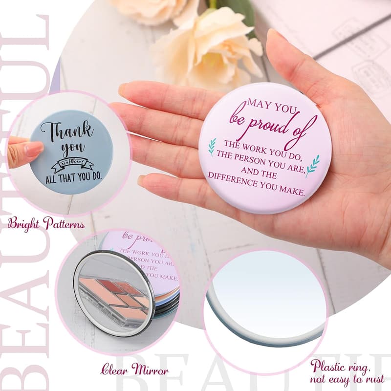 Employee Appreciation Inspirational Pocket Mirror - 50 Pcs