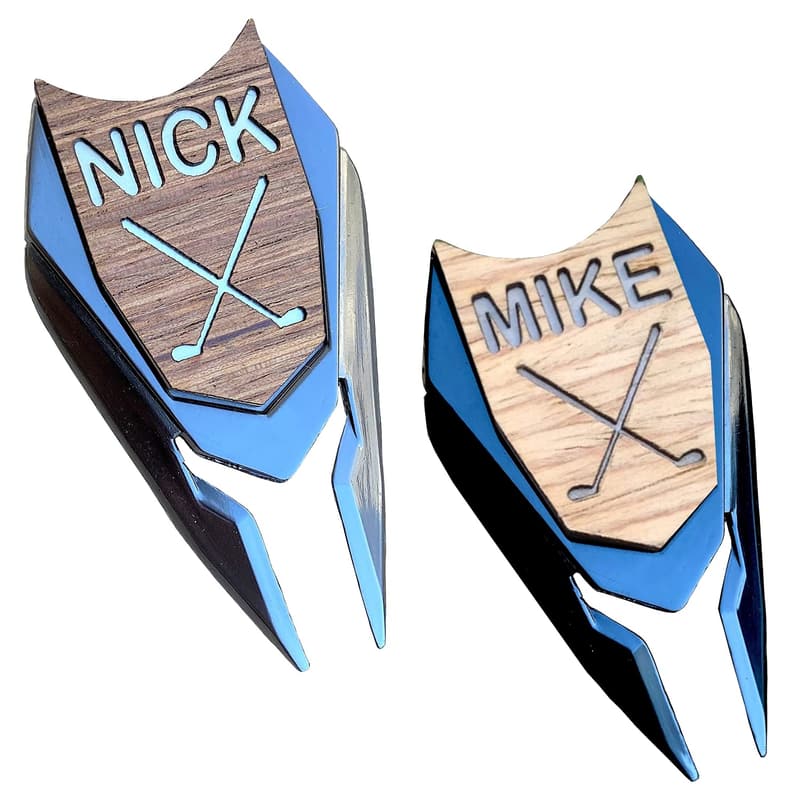 Personalized Wood Golf Ball Marker & Divot Repair Tool