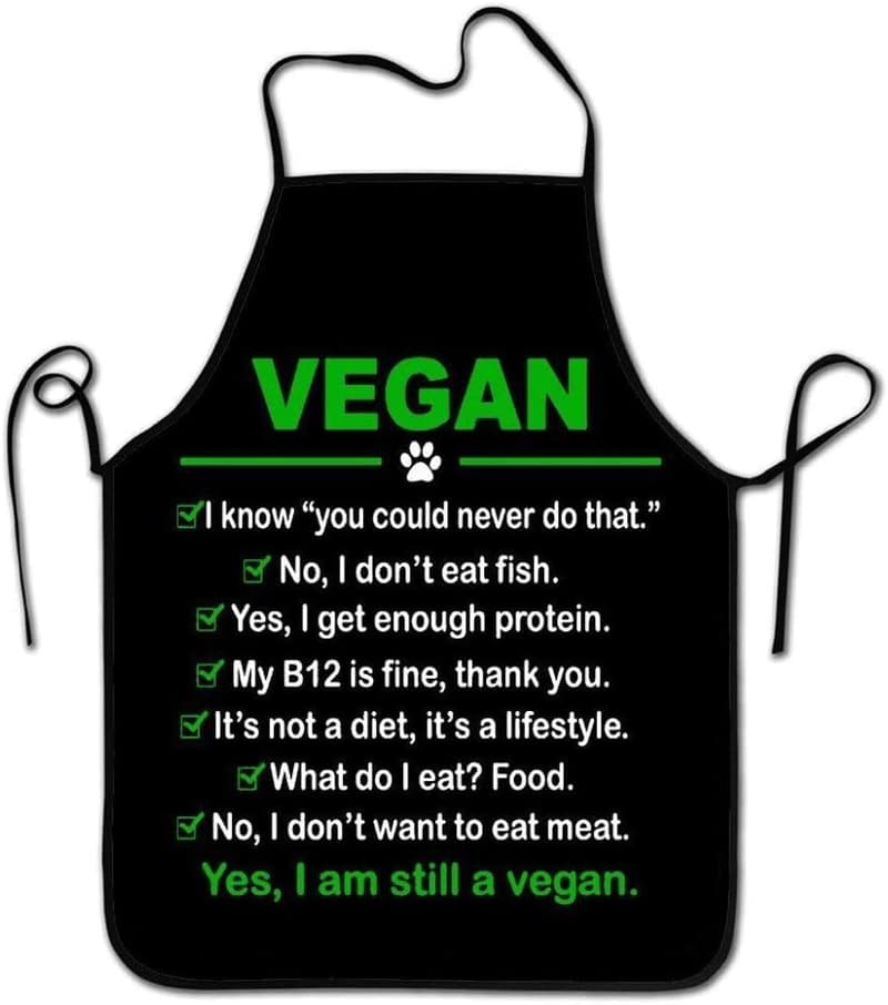 Funny Vegan Chef Apron for Men & Women - 