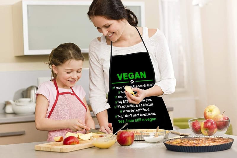 Funny Vegan Chef Apron for Men & Women - 