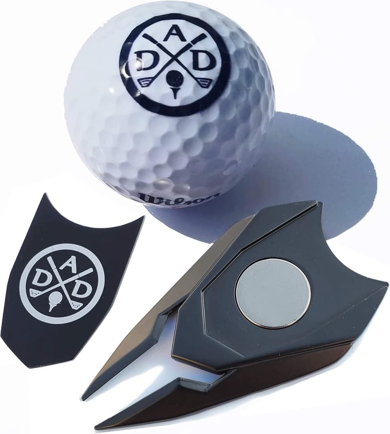 Golf Gift Set: Engraved Divot Tool, Custom Balls & Tees