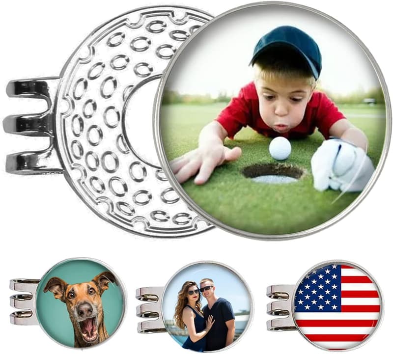 Personalized Golf Ball Marker & Magnetic Hat Clip Set for Him